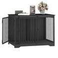 thumbnail image 5 of Hzuaneri Dog Crate Furniture with Barn Door, 43.3" Wood Heavy Duty Dog Crate Kennel for Medium/Large Dogs, End Side Table, Farmhouse Style, Black, 5 of 9