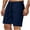 Navy#2, variant on Viikei Plus Size Shorts with Pockets,Men New Style Solid Color Casual Fashion with Pockets Drawstring Waist Short Pants Blue S