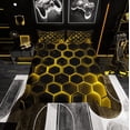 thumbnail image 3 of Erosebridal Orange Gradient Hexagon Duvet Cover Twin, Geometry Honeycomb Bedding Sets Twin Size, Black Room Decor, Reversible 2-Piece (No Comforter), 3 of 7