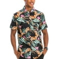 thumbnail image 2 of Men Hawaiian Shirt Vacation Short Sleeve Casual Button Down Shirts Summer Beach Shirt, 2 of 5