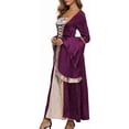 thumbnail image 5 of Renaissance Dress for Women, Medieval Lace Up Maxi Gown, Cosplay Costume for Halloween and Ren Faire, 5 of 7