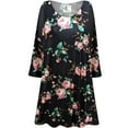 thumbnail image 1 of Large Womens Long Sleeve Rosalinda Floral Print Tunic Tops Casual Loose Fitting Flowy Shirts Blouses, 1 of 2