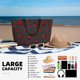 thumbnail image 5 of Disketp Red Ladybugs On Dark Background Bolsa de Playa de Gran Capacidad, Bolso Impermeable y a Prueba de Arena para Mujer, Ideal para Playa, Piscina y Natación, 5 of 7