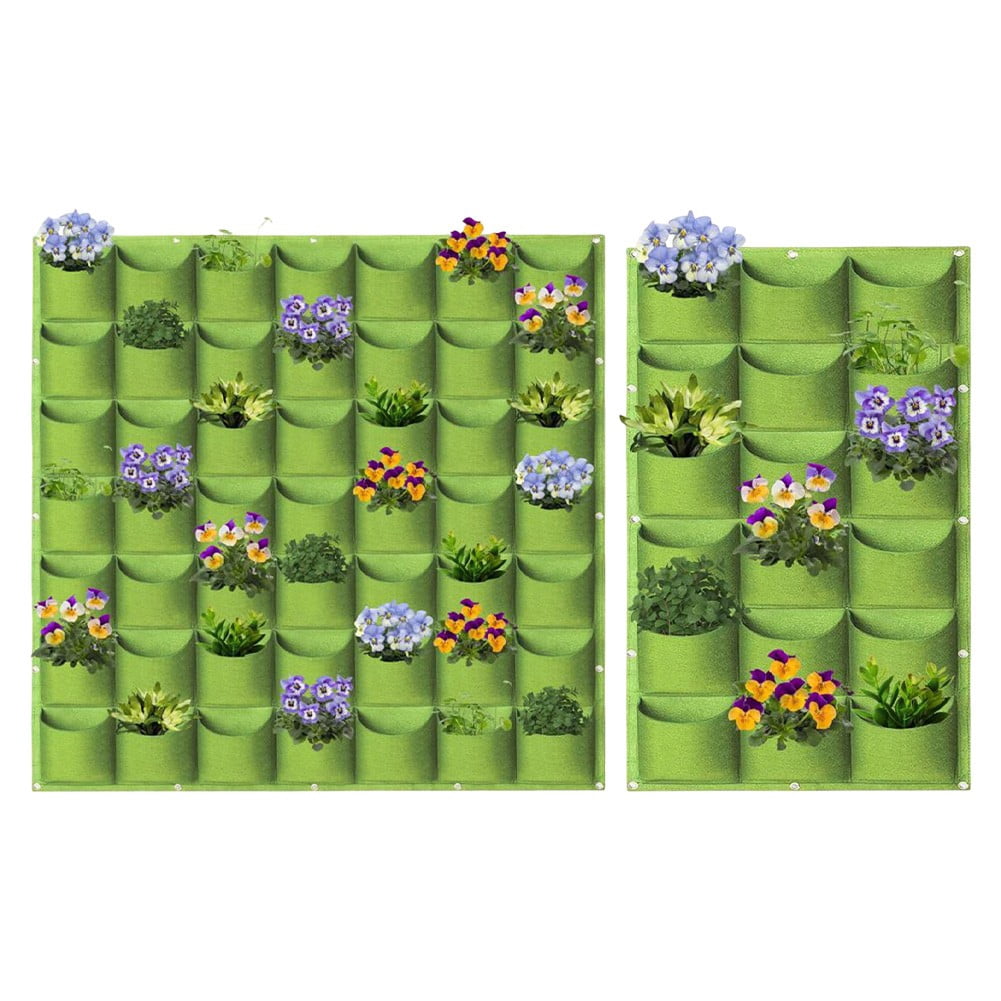 Whatever You Like-Vertical Felt Grow Bags Wall Mounted Planter Multi-Pocket Garden Hanging Planters for Indoor Outdoor Plants Flowers Vegetables Green"}