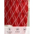 thumbnail image 6 of Sheer Curtains 63 Inch Length 2 Panels Set for Bedroom, Red White Stripes Semi Sheer Curtains for Windows, Simple Geometric Modern Monochrome Voile Window Treatments Rod Pocket Curtain, 6 of 7
