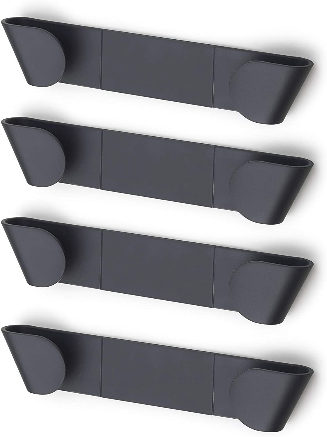 Cupboard Store Door Pan Lid Organizer, Set of 4, Black