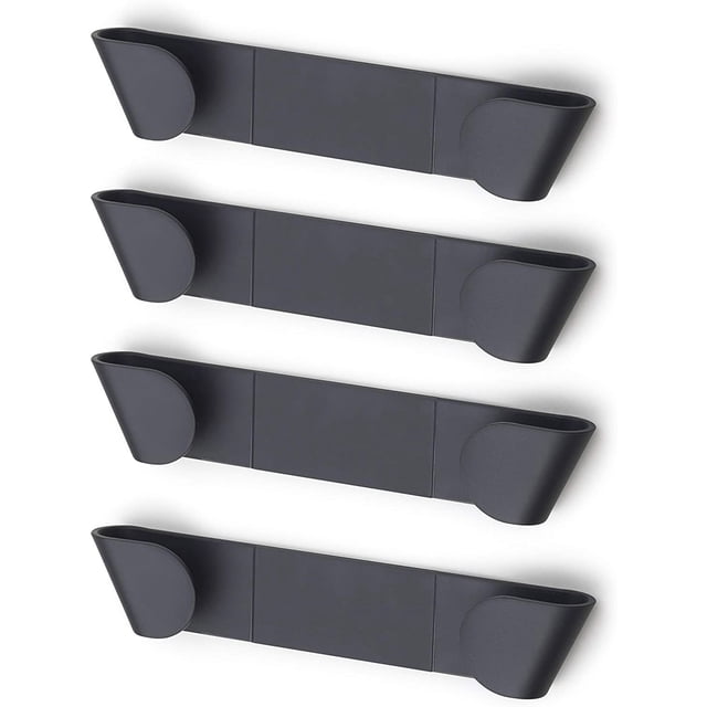 Bastidores para tapas de ollas sin perforaciones, soportes para tapas Organizadores de almacenamiento de tapas autoadhesivas para montar en la pared (negro) 4PCS LingWen 8390611053642
