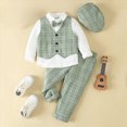 thumbnail image 2 of UAYOTSE Baby Boy Clothes Outfit Suit Long Sleeve Gentleman Tuxedo Vest Wedding Birthday Party Suit,Sizes 3-4 Years, 2 of 9