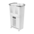 thumbnail image 5 of MIYIOKON Multi-layer Laundry Basket on Wheels, PP Clothes Storage Basket with Detachable Baskets, 2-layer, 5 of 18