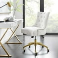 thumbnail image 5 of Computer Work Desk Tufted Chair, Velvet, Gold White, Modern Contemporary Urban Design, Home Business Office Furniture, 5 of 9