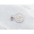 thumbnail image 3 of Bluebell Jewels Oval Cut Blue Cubic Zirconia 14K Yellow Gold Finish Women's Pretty Pendant, 3 of 4
