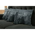 thumbnail image 5 of Ambesonne City Throw Pillow Cover 4 Pack, Aerial Night Landscape, 16", Grey, 5 of 5