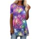 thumbnail image 2 of ICHUANYI Clearance Fashion Woman Causal Round Neck Printing Blouse Short Sleeve T-Shirt Summer Tops(Pink, XXL) ICHUANYI WER2023080803440, 2 of 5