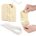 thumbnail image 1 of shiyou-60pcs Repair Tags with Strings, 4.7x2.4 Inch Paper Tags Manila Repair Labels for Sold Coat Check Service Equipment Maintenance Inventory Labeling Crafts, 1 of 4