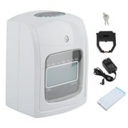 K-7 English Paper Card Employee Attendance Machine Punch LCD Display Payroll Recorder Check-In Clock US Plug