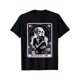 thumbnail image 1 of Halloween T-Shirt - Women'S Gothic Skull Tarot T-shirt, Casual Crew Neck Short Sleeve T-shirt, Geometric Pattern Knit Fabric Top, Suitable for Spring/ Summer/ Autumn, 1 of 6