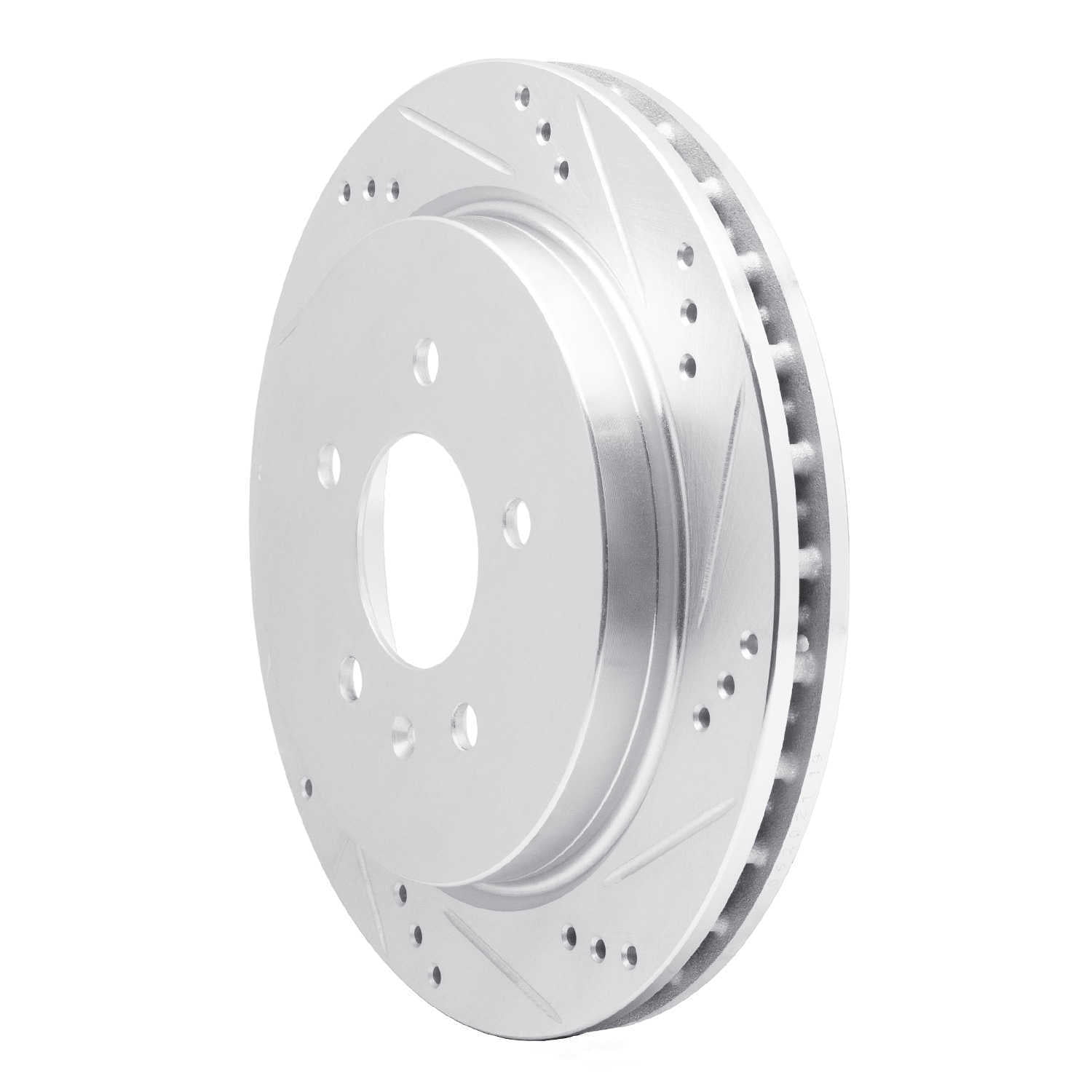 Dynamic Friction Company 631-46014R DFC Brake Rotor - Drilled And Slotted - Silver