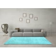 thumbnail image 3 of Ahgly Company Indoor Square Persian Light Blue Traditional Area Rugs, 6' Square, 3 of 4