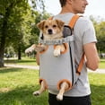thumbnail image 4 of Pet Backpack Carrier for Small Dogs and Cats with Mesh Ventilation, Breathable Portable Pet Travel Bag, Paw-Out Design, Adjustable Shoulder Straps for Hiking and Camping, 4 of 6