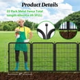 thumbnail image 4 of Jhsomdr Decorative Garden Metal Fence Outdoor 50ft (L)×40in(H) 22 Panels Rustproof Wire Fence No Dig Animal Barrier Temporary Fencing for Yard, Patio, Flower Bed, 4 of 8