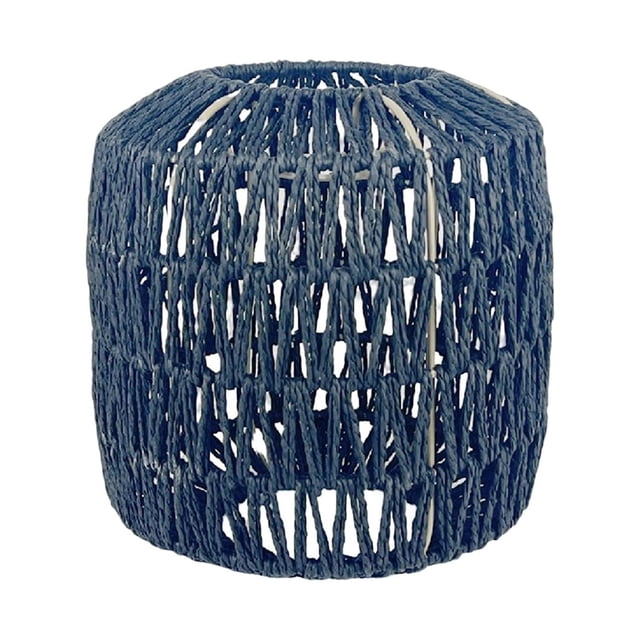 Cubierta de la lámpa de del papel lámpa colgante pa la decoración del comedor Cuadrado Redondo Azul Zulema pantalla tejida