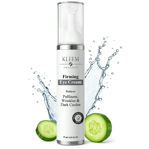 KLEEM ORGANICS Anti-Aging Eye Cream - Reduces Eye Bags, Crow's Feet, Fine Lines, & Sagginess - Highly Effective Under Eye Cream for Wrinkles - For Dark Circles & Puffiness - Results in JUST 6 WEEKS