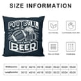 thumbnail image 5 of JRXY Football and Beer Throw Pillow Covers Decorative Square Pillowcases for Couch White, 5 of 5