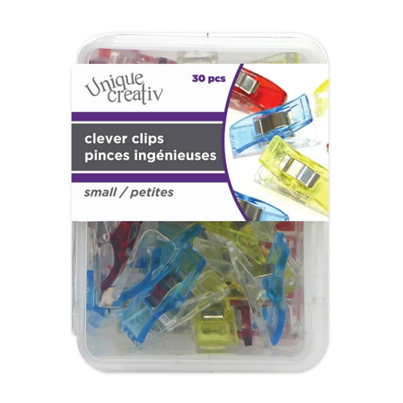 UNIQUE CREATIV Small Clever Clips for Quilting and Sewing, 30pcs