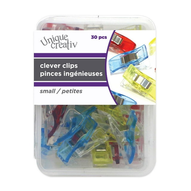 UNIQUE CREATIV Small Clever Clips — Spring‑Loaded Fabric Clips for Quilts & Thick Layers