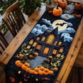 thumbnail image 5 of OutmaxHome Vintage Halloween Theme Table Runner, 14x48 Inch Fall Quilted Table Runner, Halloween Farmhouse Tabletop Diningroom Decor, 5 of 6