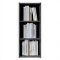 thumbnail image 3 of Castle Place Classic 3-Cube Open Shelf Wood Bookcase, Dark Grey, 3 of 5