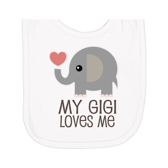 Inktastic My Gigi Loves Me Grandchild Newborn Bib