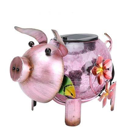 

Pig Solar Lantern - Cute Pink Outdoor Waterproof Yard Decorations Durable & Weatherproof