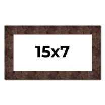 15x7 Frame Brown Burl Real Wood Picture Frame Width 1.625 Inches | Interior Frame Depth 0.5 Inches