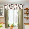 thumbnail image 3 of Yayeee Kitchen Valance Rod Pocket 54" x 18" Living Room Window Curtain, Beige Christmas Plaid, 3 of 6