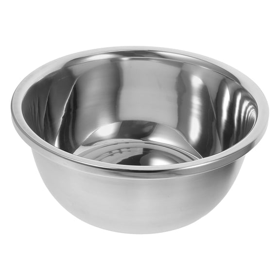 ETEREAUTY Plated Silver Stainless Steel Kitchen Bowl Large Multipurpose Mixing Bowl Smooth Finish