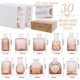 thumbnail image 2 of Juego de 30 minijarrones vintage de vidrio transparente Vase Arme, 2 of 7