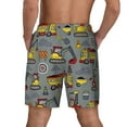 thumbnail image 4 of Gaeub Funny Construction Mens Swim Trunks Stretch Beach Shorts Quick Dry for Men Swim Shorts Swimwear with Pockets- XX-Large, 4 of 9