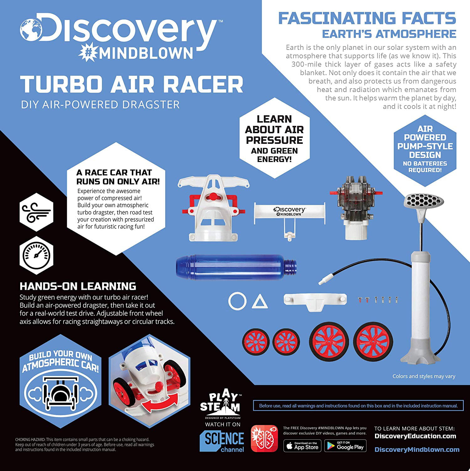 DISCOVERY TURBO AIR RACER DIY AIR-POWERED DRAGSTER KIT 