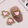thumbnail image 7 of dianhelloya Nail Art Supplies 10Pcs Manicure Decor Sparkling Stunning Visual Effect Three-dimensional DIY Nail Heart Colorful Fake Diamond Nail Alloy Ornament Nail Supplies, 7 of 7