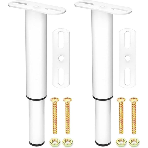 Hweilai 2 Pcs Legs for Slatted Bed Base, Heavy Duty Adjustable Footboard 18-34cm (White)