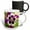 Multicolor, variant on 3drose, Pretty Purple N White Columbine, 11oz Two-tone Blue Mug