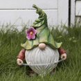 thumbnail image 3 of Gnomo De Jardín, Figurita De Gnomo De Resina Solar, Figurita De Gnomo De Césped Para Patio, Porche De Césped Sweethay HA041873-02, 3 of 6