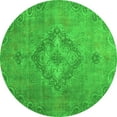 thumbnail image 1 of Ahgly Company Indoor Round Abstract Green Modern Area Rugs, 6' Round, 1 of 4