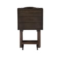 thumbnail image 2 of Contemporary Home Living 4-Piece Folding Tray Table Set with Stand - 26.5" - Gray, 2 of 6