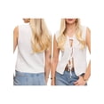 thumbnail image 3 of Yunliwuli Women Knit Tank Top, Sleeveless Tie-up Solid Loose Summer Vest Streetwear for Daily, 3 of 10