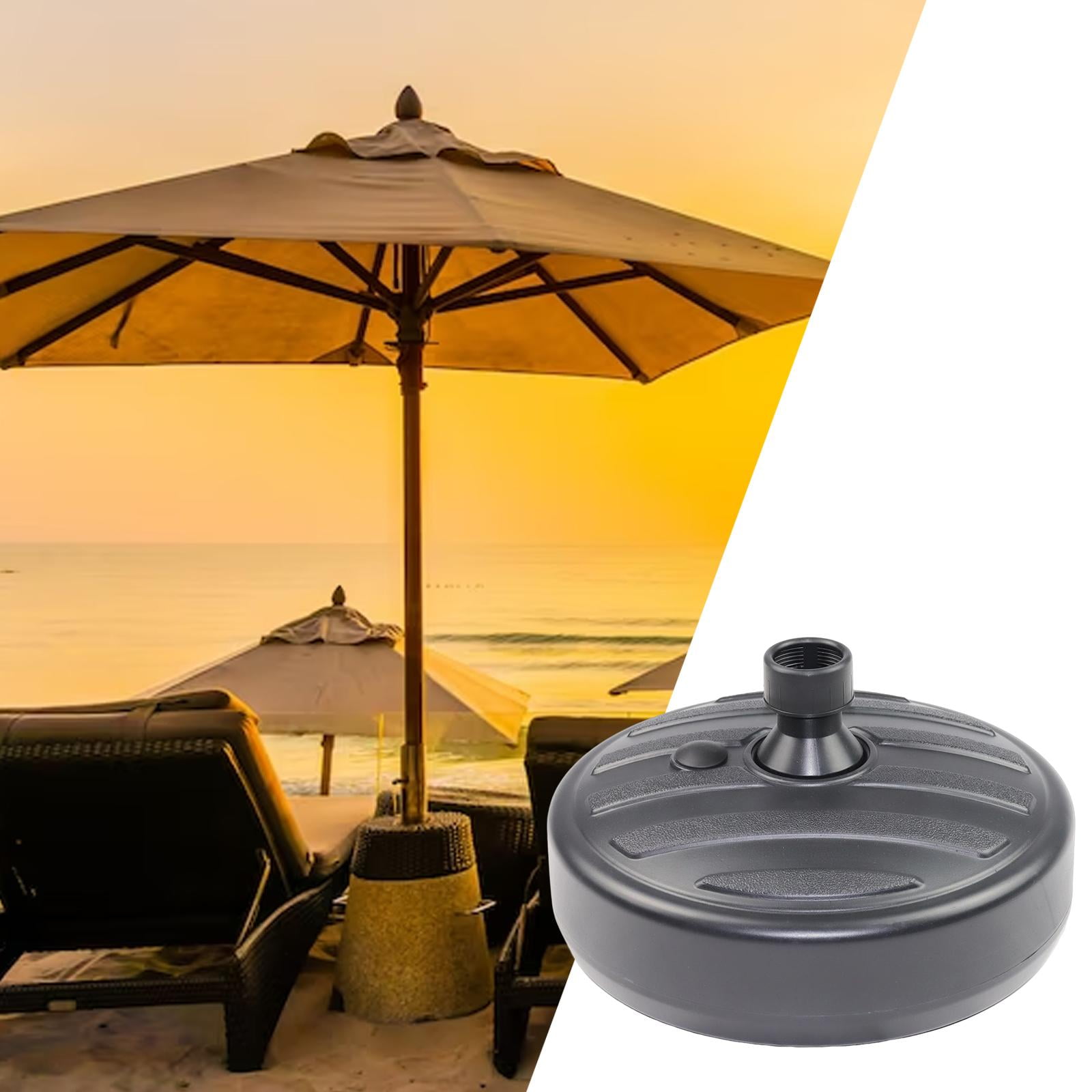 Parasol Base, Umbrella Base, Windproof Water/Sand Filling Heavy Duty Parasol Pole Holder, Umbrella Pole Holder, for Outdoor Beach Backyard
