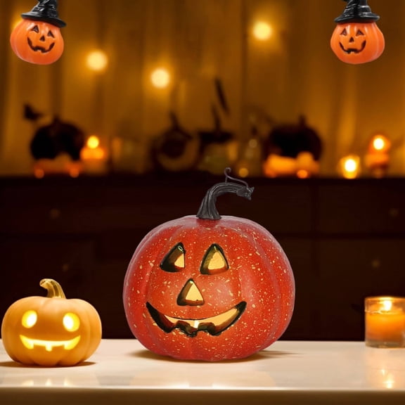 1Pc Clearance Under $5 Pumpkin Light Kids Cutlery Plastic For Table Eating With Black Short Kids Cutlery Multi-Color Pumpkin Lamp (B)