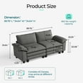 thumbnail image 4 of Linsy Home Oversized Corduroy 90" W Loveseat Sofa Couch for Living Room, Bedroom, Apartment and Office, Grey, 4 of 7