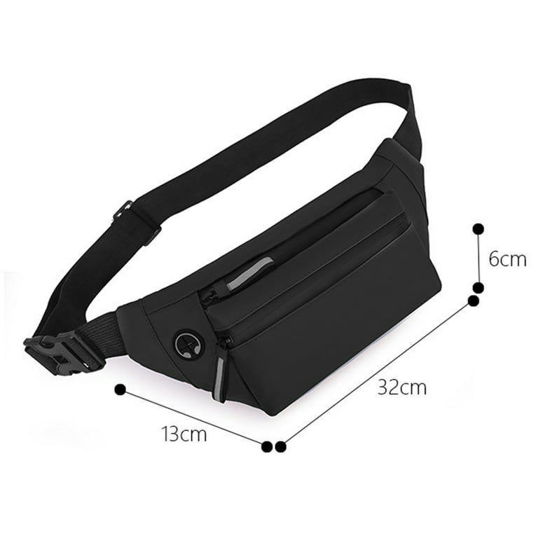 Large Black Waist Bag Fanny Pack For Men Women Belt Bag Pouch Hip Bum Bag  Chest Sling Bag With Adjustable Strap, Premium Waterproof Lightweight Fanny